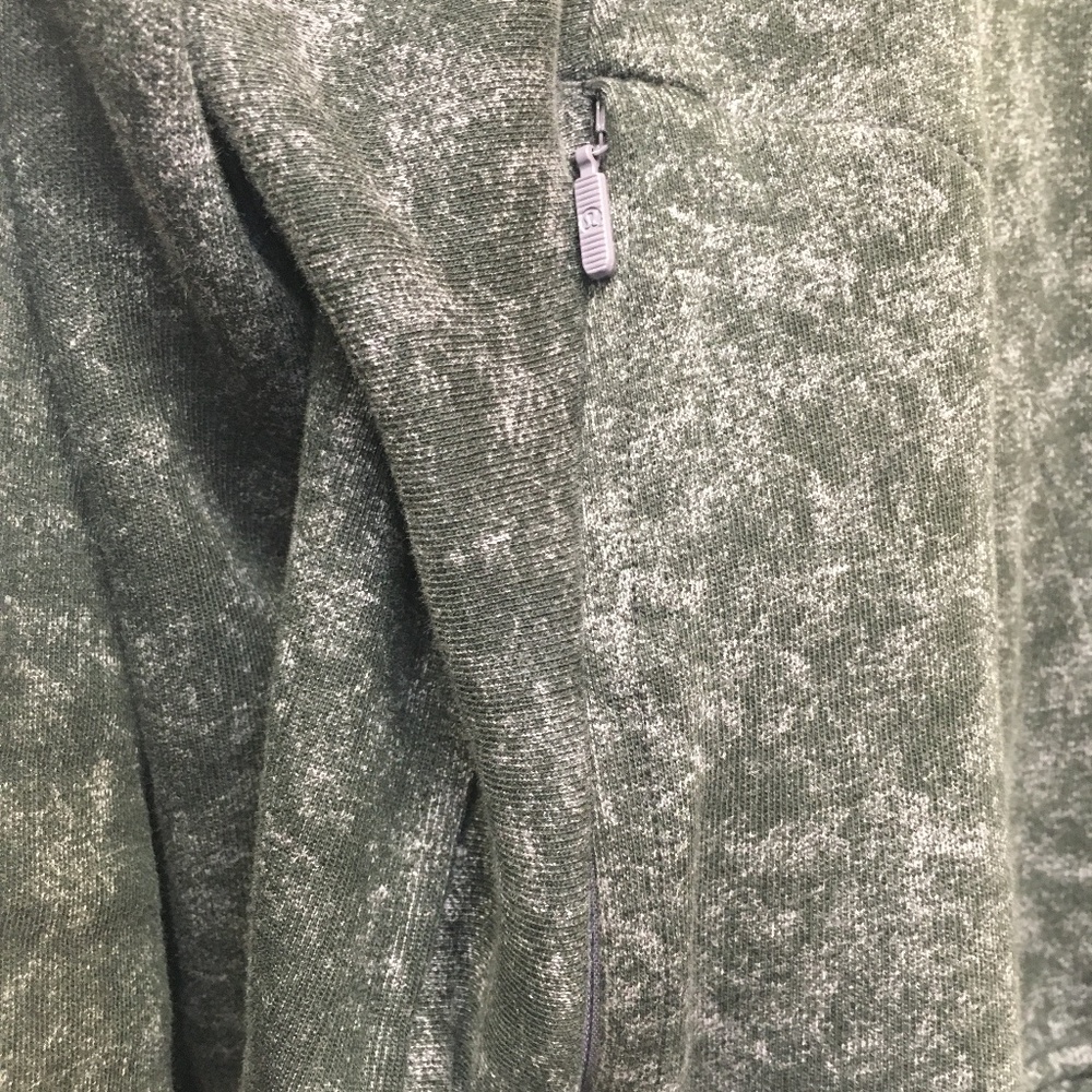 Lululemon Cotton French Terry Zip Hoodie Denim Wash Lavender Black EUC - Picture 7 of 12